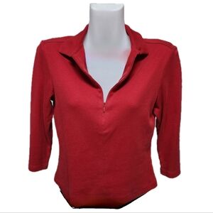 Front zipper closure pullover top